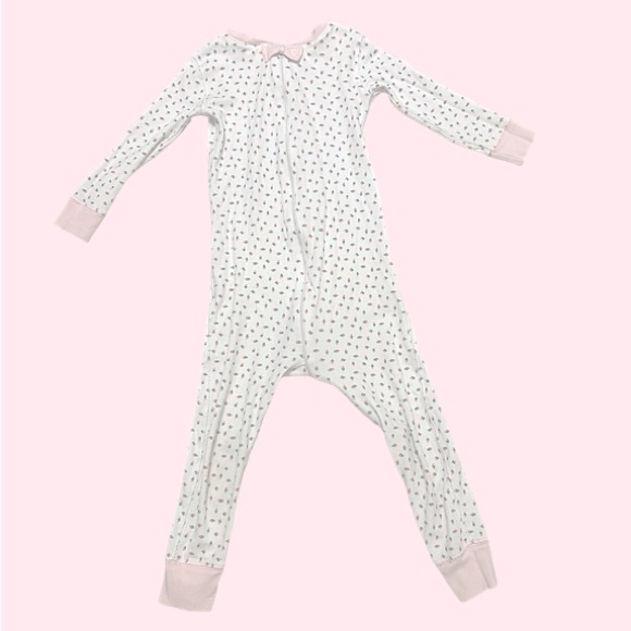 The Beaufort Bonnet Company Other - EUC TBBC rosebud print Footless zip up one piece pajamas size 3t